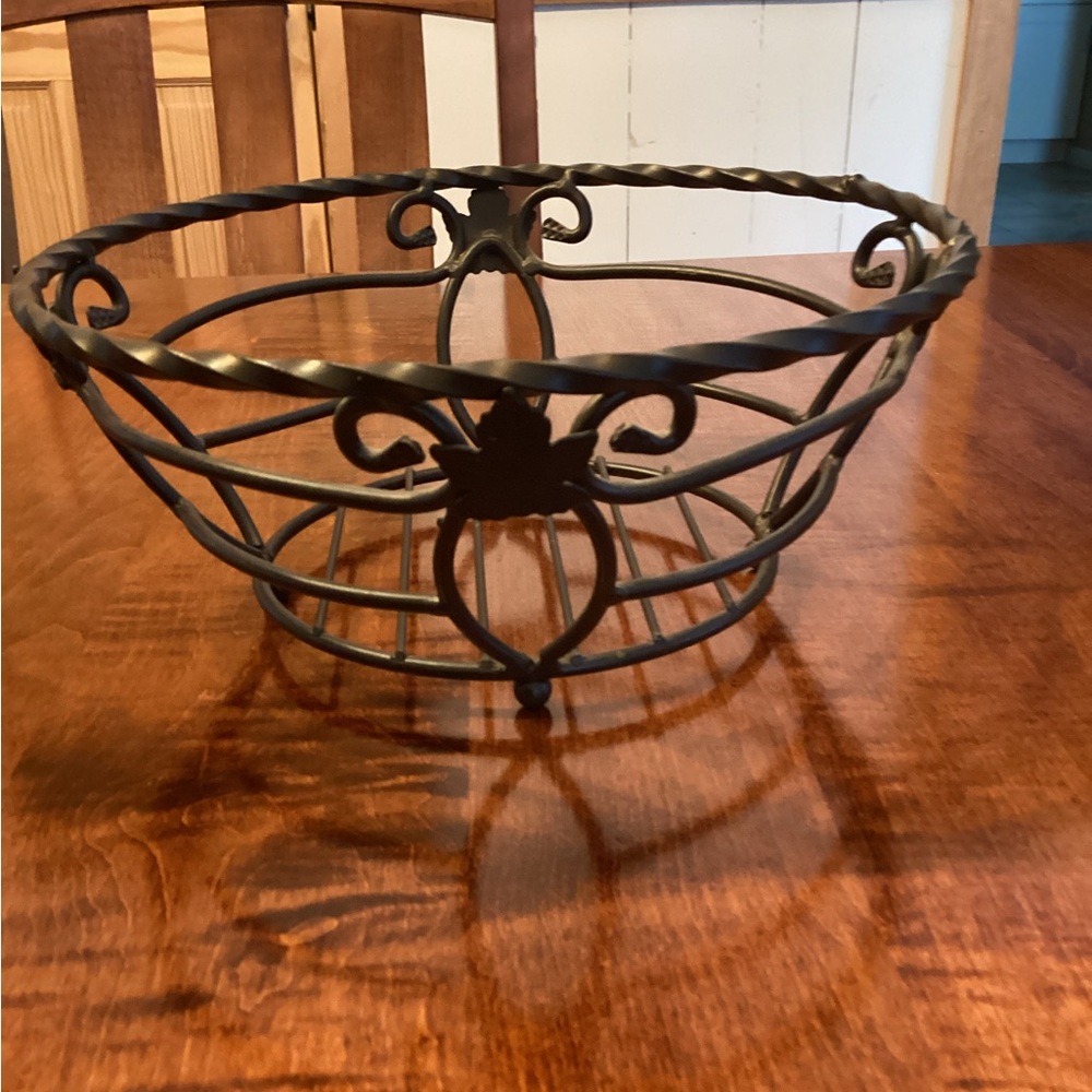 Longaberger wrought iron bowl